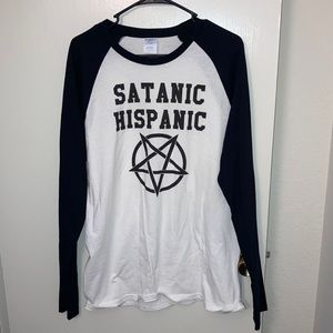Satanic Hispanic Baseball Tee